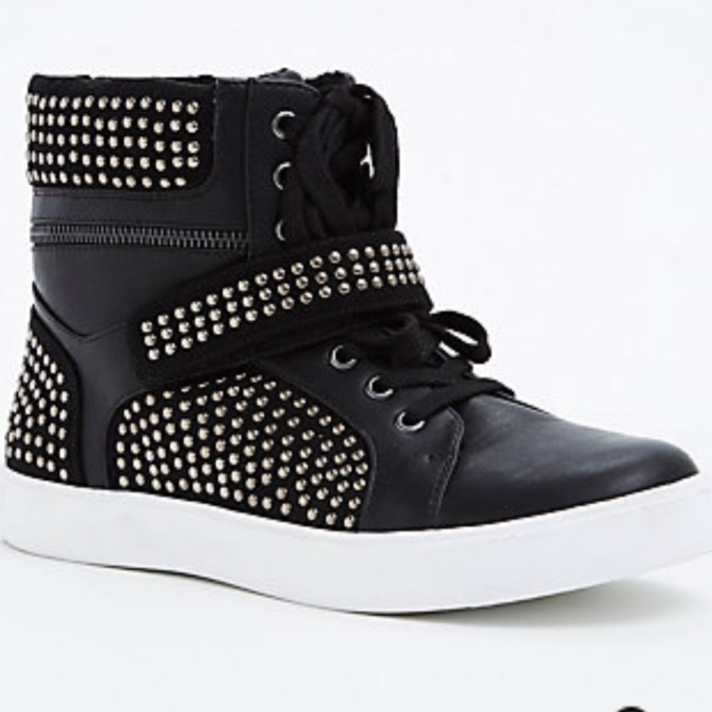 Brand new, never worn studded sneakers.